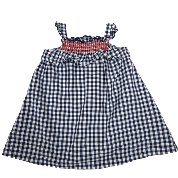 Carter's Navy‎ and White Gingham Smocked Sundress Size 18 Months Girl - Picture 1 of 6